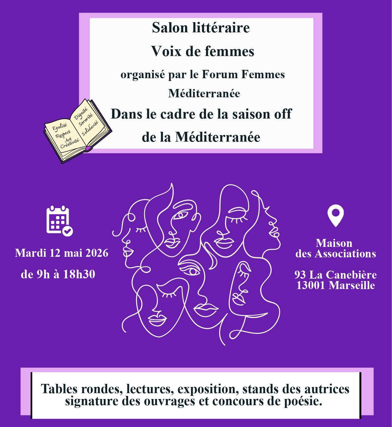 Image du salon littéraire du 12 mai organisé par le FFM