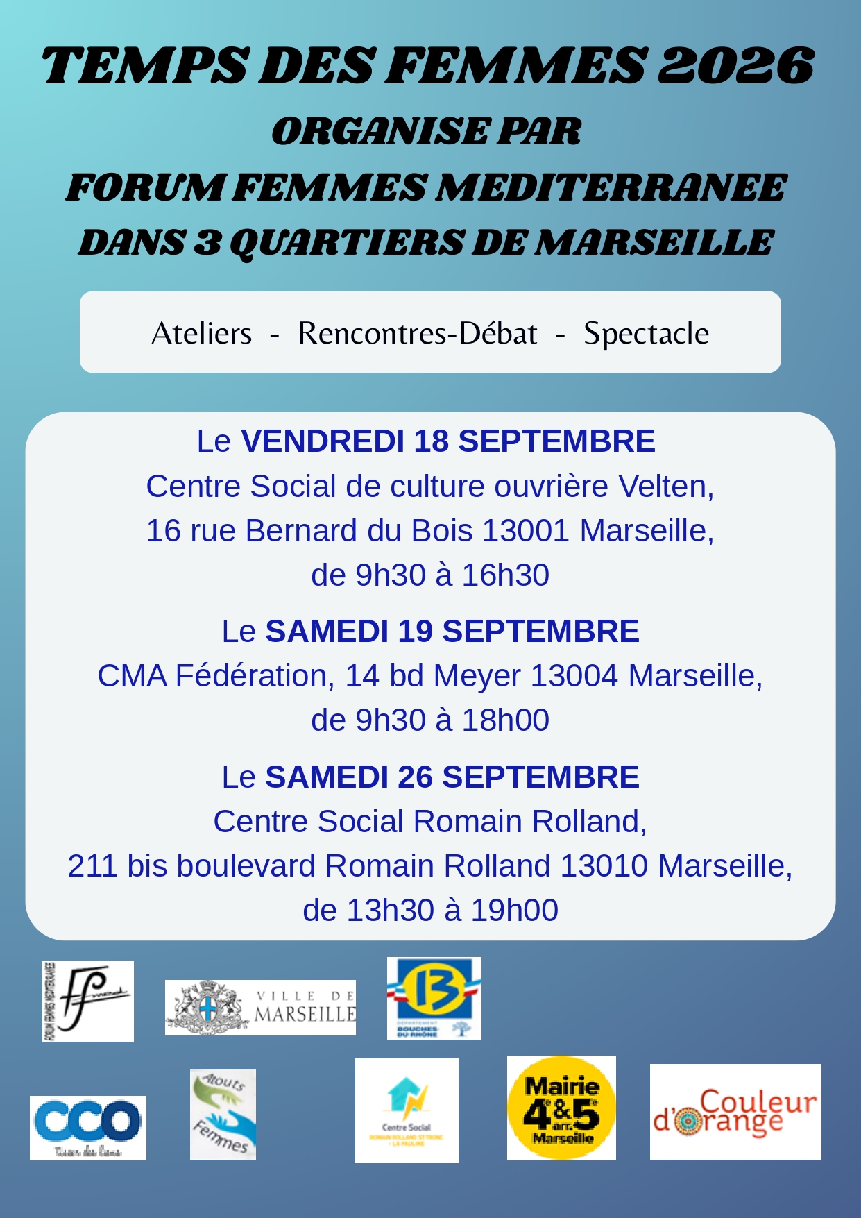 Affiche de l'événement Le Temps des Femmes